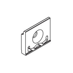 Fixing clip, for running/guiding rails, plastique grey, VE= 18 pcs