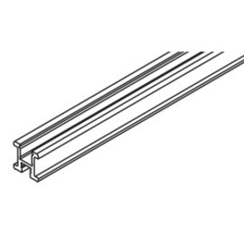 Handle profile, vertical, aluminium, anodized, L= 6000 mm
