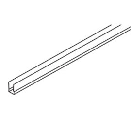 Profil de recouvrement, en alu, anodisé,  pour espace rail, coupé à longueur