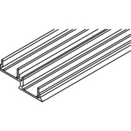 Double guide track, aluminum, anodized, L= 2500 mm