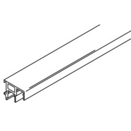 Clip-on dual guide rail Hawa Frontal 25, alu anodized, L= 2500 mm