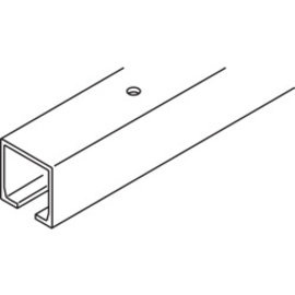 Rail de roulement simple, Hawa Porta 60/100, en alu, percé, L= 1700 mm
