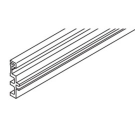 Spacer track, for wall mounting, plasitc, grey, for 057.3048, L= 2000 mm