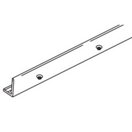 Glassfix angled profile, alu anodized, pre-drilled, for transom sideways, L= 6000 mm