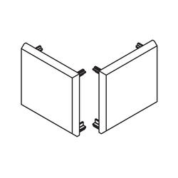 Endkappen-Set Hawa Porta 60/100 HC, Kunststoff anthrazit, inkl. Begrenzer