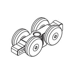 Running gear Hawa Clipo/Porta, plain bearings, rollers plastic white