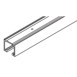 Top track 6000 mm, alu plain anodized, soffit-drilled (type 62LM)
