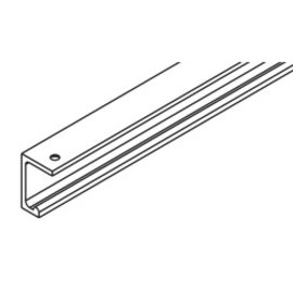 Top track cut to size, alu plain anodized, soffit-drilled (type 65LM)
