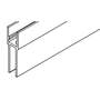 Glass suspension retainer profile 6500 mm, alu unanodized, undrilled (glass up to 10 mm)