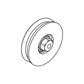 Plastic wheel with ball bearings, complete, 70 mm (type Vertical 150)