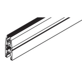 Glass suspension retainer profile 1100 mm, alu un- anodized,for slidind swing door right, with cutout