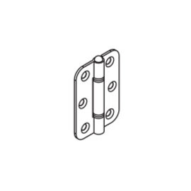 Hinge with sliding bearing plastic, stainless steel WNR 1.4301 AISI 304