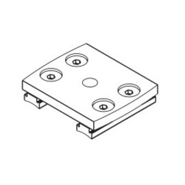 Top fixing plate for 2x single top track (Hawa Variotec)