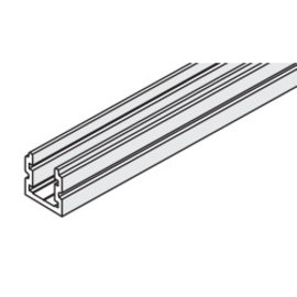 Bottom guide channel 6000 mm, alu plain anodized, undrilled