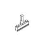 Retaining device for stationary glass with dual top track (Hawa Variotec)