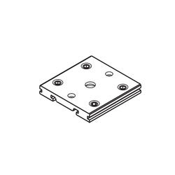 Top fixing plate for 2x single top track, alu, 1 piece