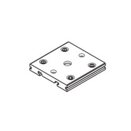 Top fixing plate for 2x single top track 2500 mm, set of 6 pieces