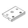 Top fixing plate for single top track, alu