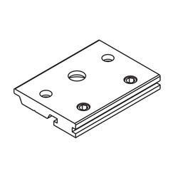 Top fixing plate for single top track, alu