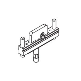 Deadbolt lock 13 mm, with guide pin for lateral mounting, for frame system