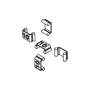 Centering clamps for 12,7 mm, glass, set of 50 pieces, for frame system