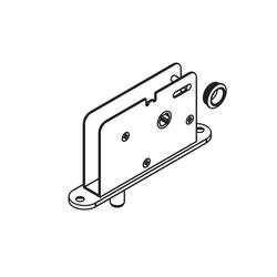 Bar bolt lock 9 mm, square hexagon socket, with guide pin and slip-fit rose