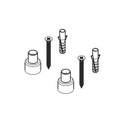 Location bolt, stainless steel, for stationary glass, 2-pieces set