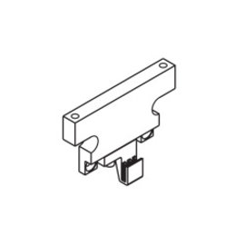 Toothed belt fixing device for ceiling wall mounting, complete
