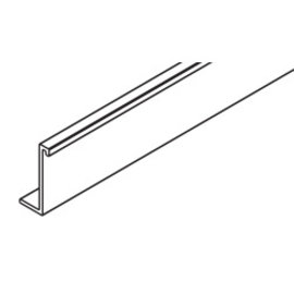 Ceiling joint profile 3500 mm, alu stainless steel effect, brushed