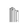 Wall profile set for wall mounting, 3500 mm alu stainless-steel effect, predrilled