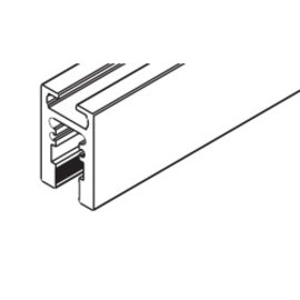Profil porte-glace 6500 mm, métal léger, non anodisé (profil droit)