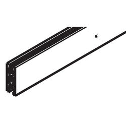 Glass suspension retainer profile 1100 mm, alu plain anod. brushed, for sliding swing door right,w. cutout (straight profile)