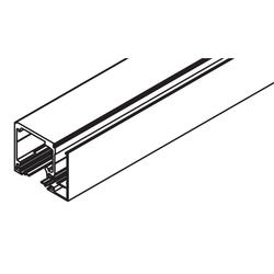 Top track set, 2500 mm, alu plain anodized, predrilled, for wall mounting