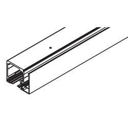 Top track set, 2500 mm, alu plain anodized, predrilled, for ceiling mounting