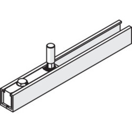 Top fixed suspension with suspension plate and suspension bolt M10 for pocket door solution