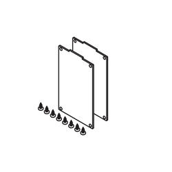 Front cover plates for Frontslide 60, alu unanodized, for ceiling fitting, 1 pair
