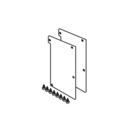 Front cover plates, alu unanodized, for wall fitting, without spacer profile, 1 pair