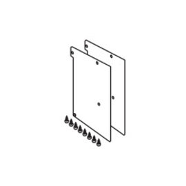 Front cover plates, alu unanodized, for wall fitting with spacer profile, 1 pair