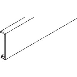 Clip-on panel 2000 mm, aluminum plain anodized for lintel mounting