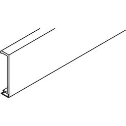 Clip-on panel 2000 mm, aluminum plain anodized for lintel mounting