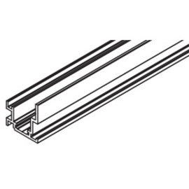 Guide track, Hawa Frontfold 30, wall mounting, aluminium, anodized, pre-drilled,  L= 6000 mm