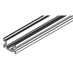 Guide track, Hawa Frontfold 30, floor mounting, aluminium, anodized, pre-drilled L= 6000 mm