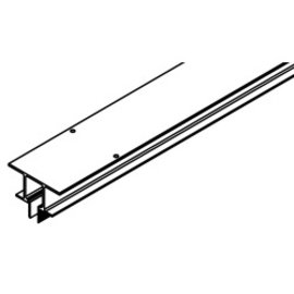Rail de roulement Hawa Junior 80/100,  intégration au plafond, aluminium,  anodisé, percé, L= 4000 mm