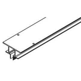 Running track Hawa Porta 60/100,  ceiling integration, aluminum, anodized, pre-drilled, L= 2500 mm