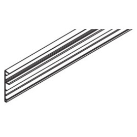 Cache à clipser pour rail de  roulement Hawa Junior 80/100,  aluminium, anodisé, L= 6000 mm
