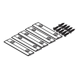 Fixing brackets, plastic black, for guide brush, 5 pieces