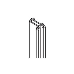 Holmprofil, für Türhöhe 1900-2700 mm, Aluminium, eloxiert, L= 2474 mm