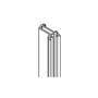 Upright profile, for door height 1200—2200 mm (3' 11 1/4'' to 7' 2 5/8''), aluminum, anodized, L= 1974 mm (6' 5 23/32'')