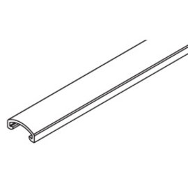 Abdeckblende für Türfuge, für Türhöhe 1200–2200 mm, Aluminium, eloxiert, L= 2200 mm
