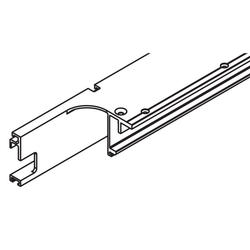Rail de roulement double, en haut à gauche, aluminium, anodisé, L= 820 mm